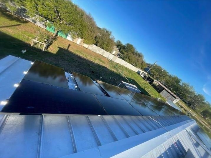 Home with solar panels on the roof