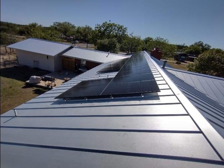 Home with solar panels on the roof