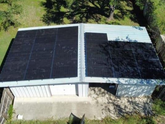 Home with solar panels on the roof